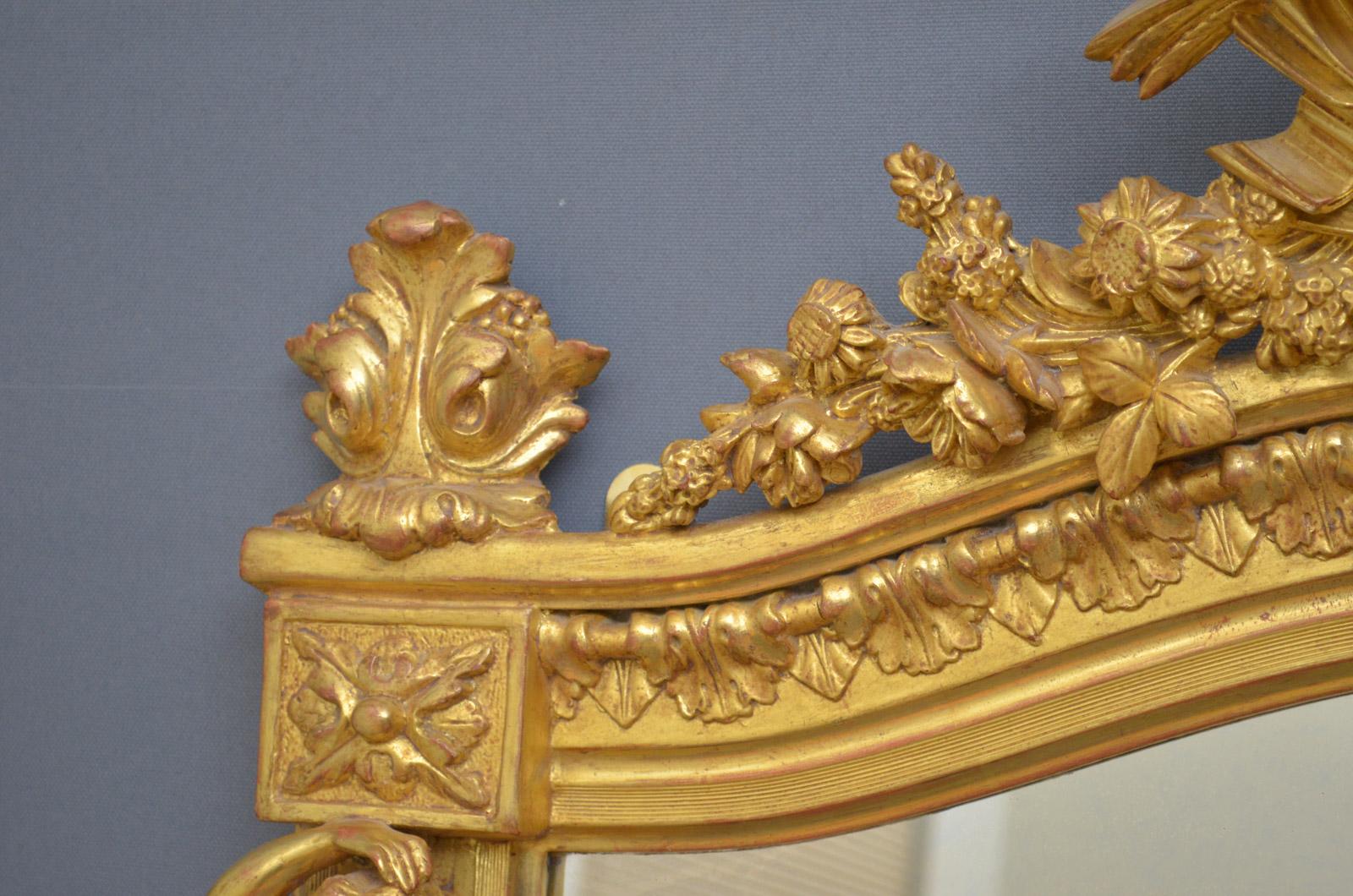 Superb Early 19th Century Giltwood Pier Mirror 1