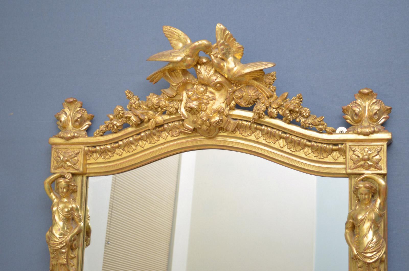 Superb Early 19th Century Giltwood Pier Mirror 2