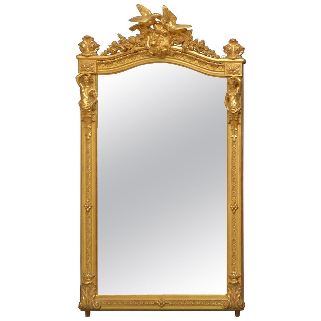 Superb Early 19th Century Giltwood Pier Mirror