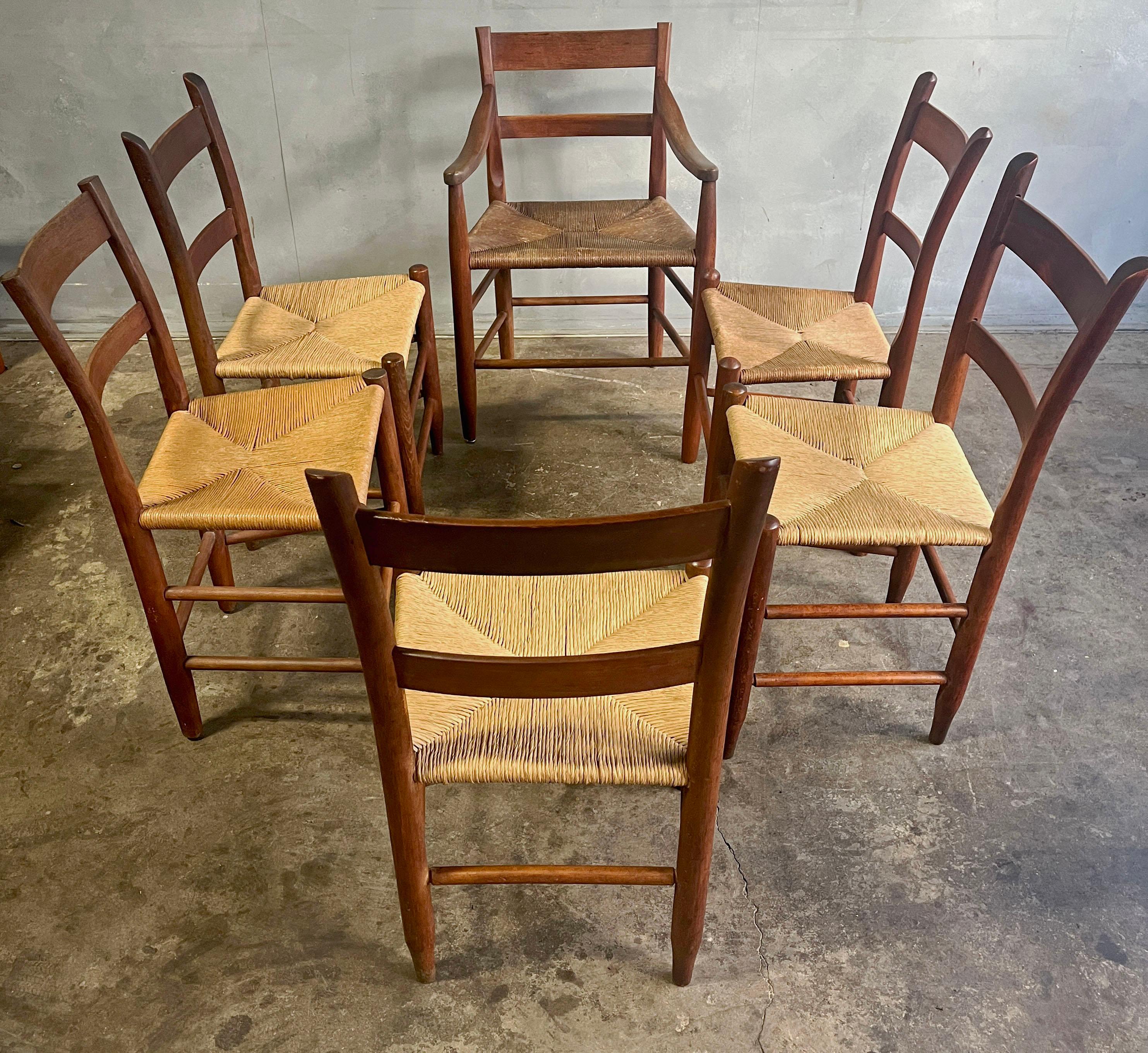 Superb Early American Shaker Style Chairs 6 8