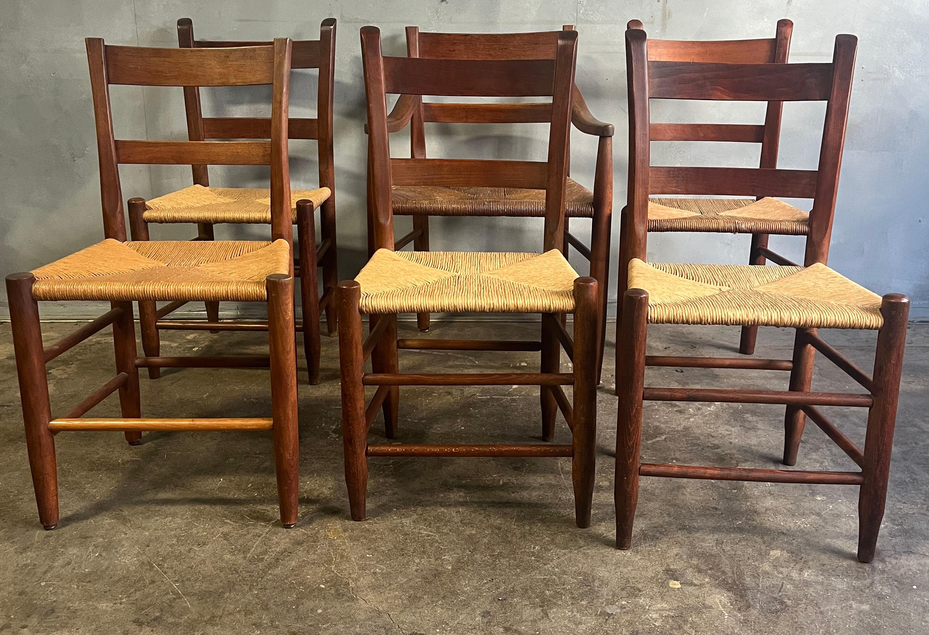 Superb Early American Shaker Style Chairs 6 9