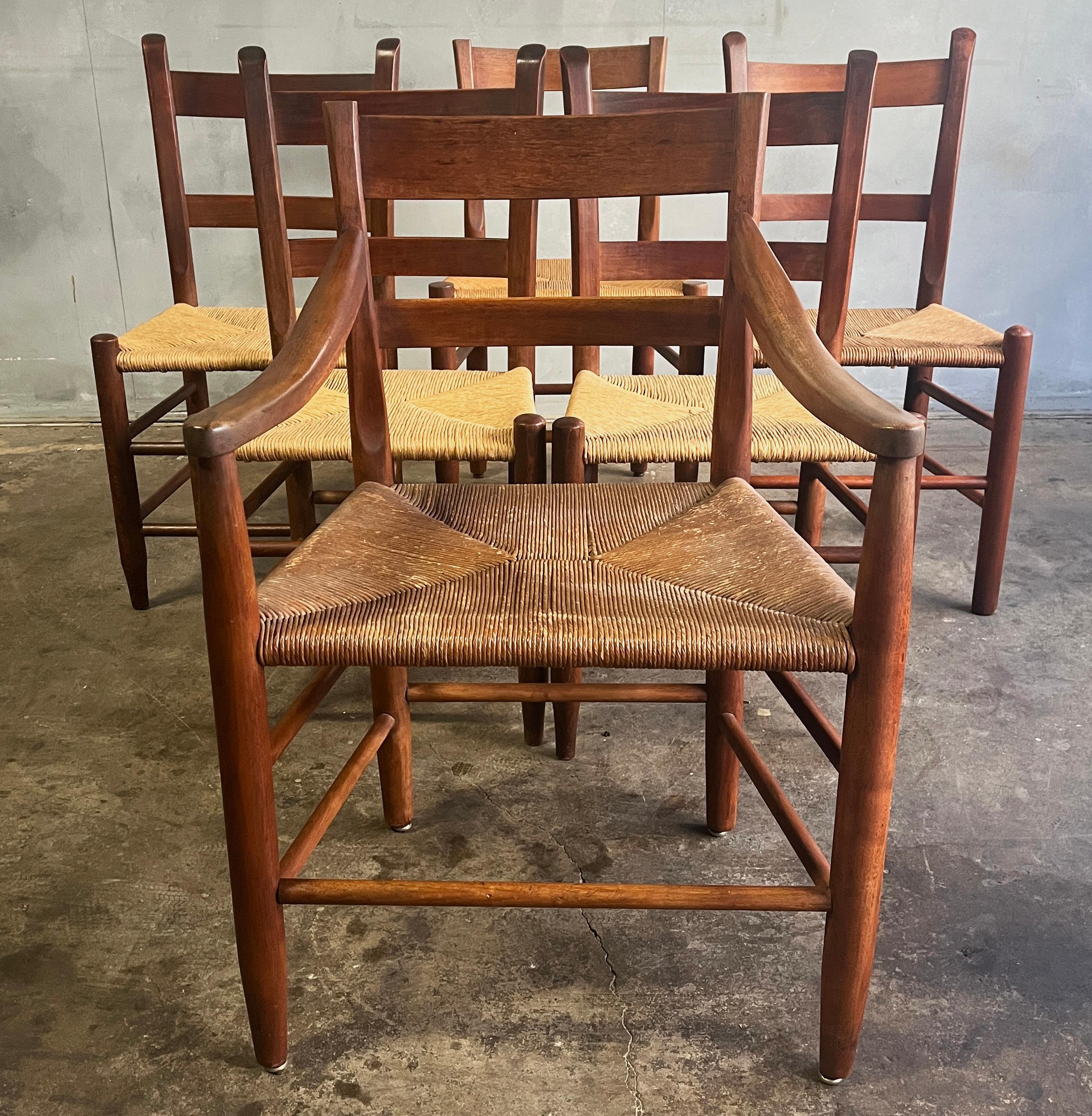 Rush Superb Early American Shaker Style Chairs 6