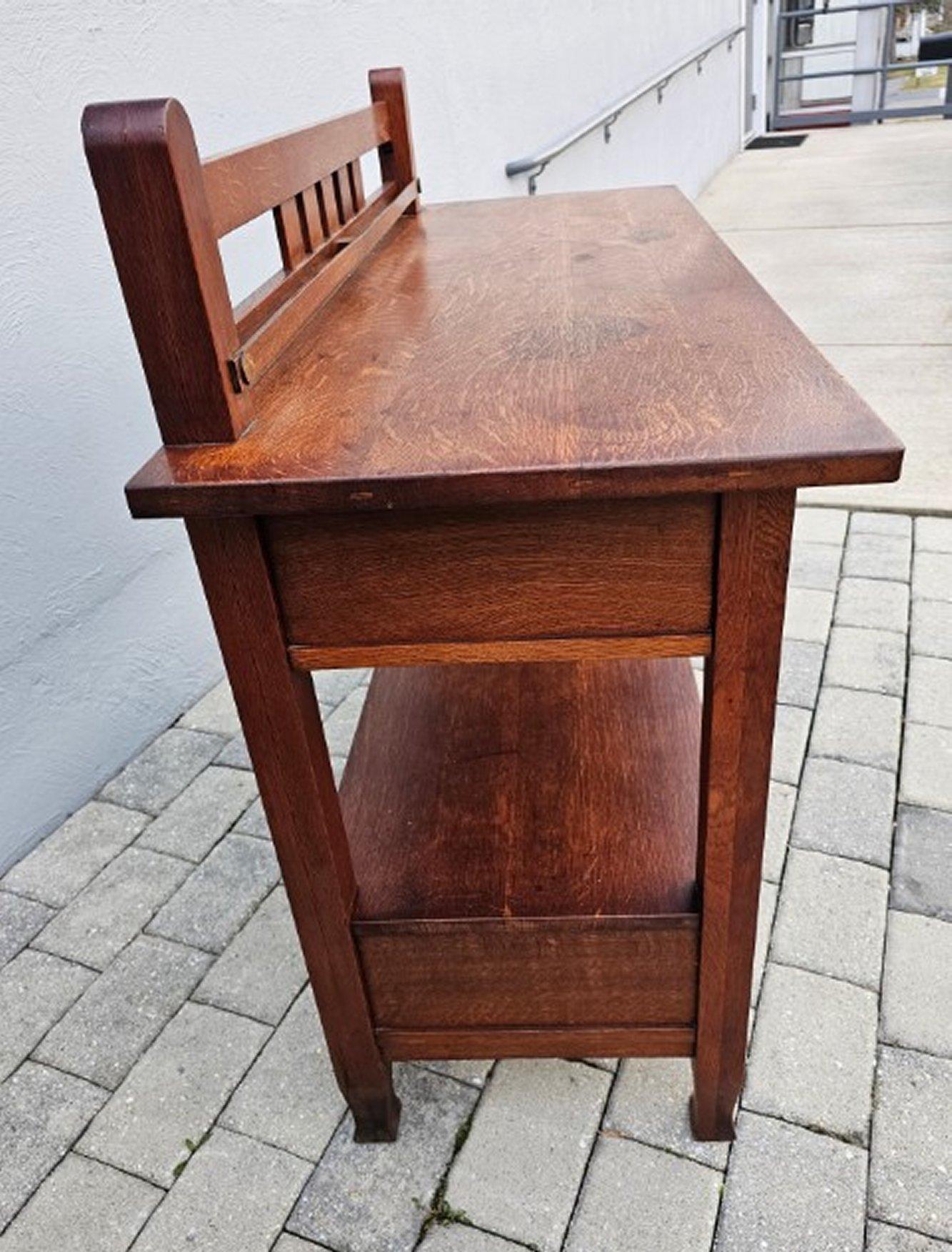 Arts and Crafts SUPERB Early c. 1904 Stickley Brothers Serving Table/ sideboard - W7482 For Sale
