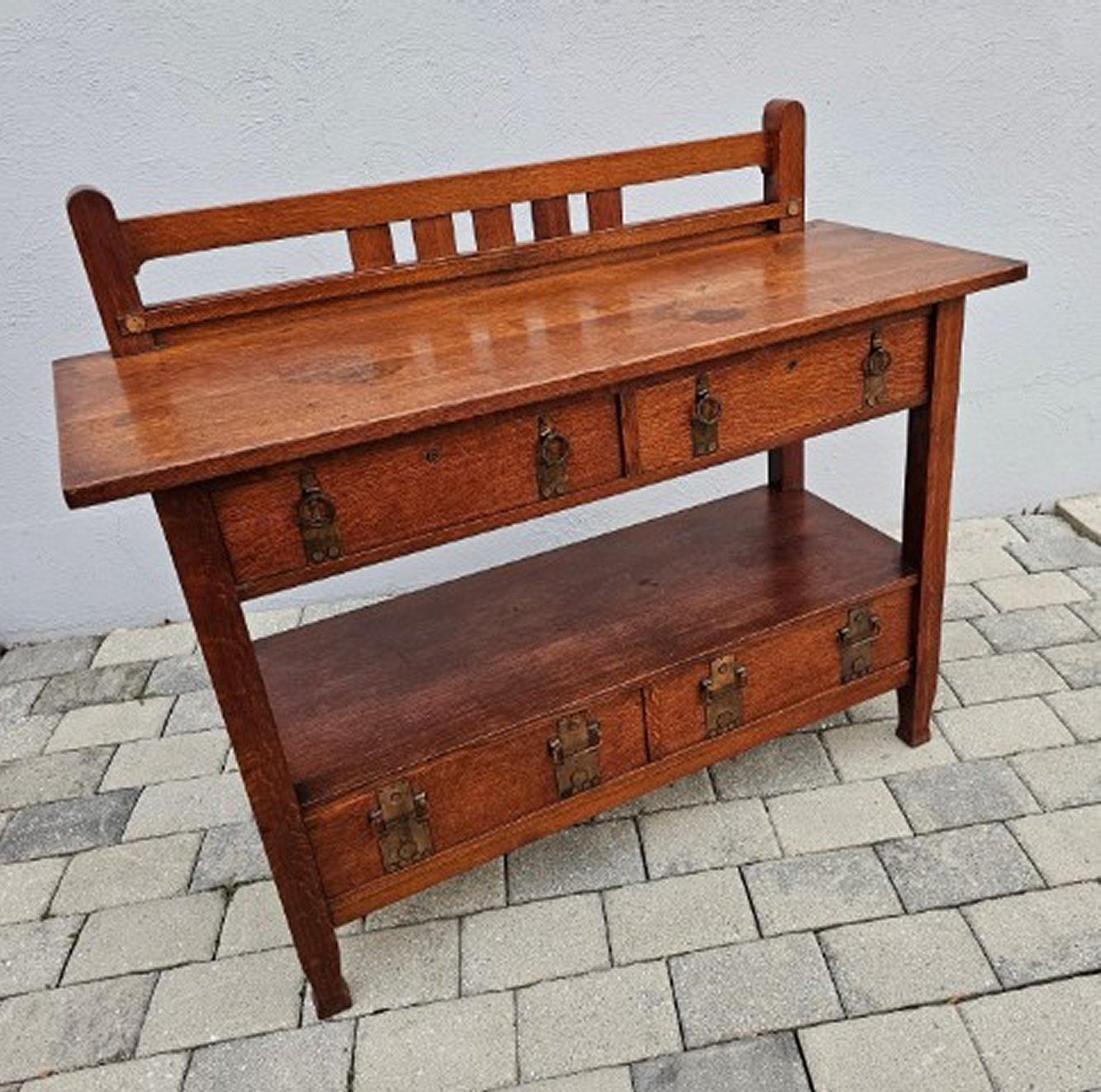 SUPERB Early c. 1904 Stickley Brothers Serving Table/ sideboard - W7482 For Sale 1