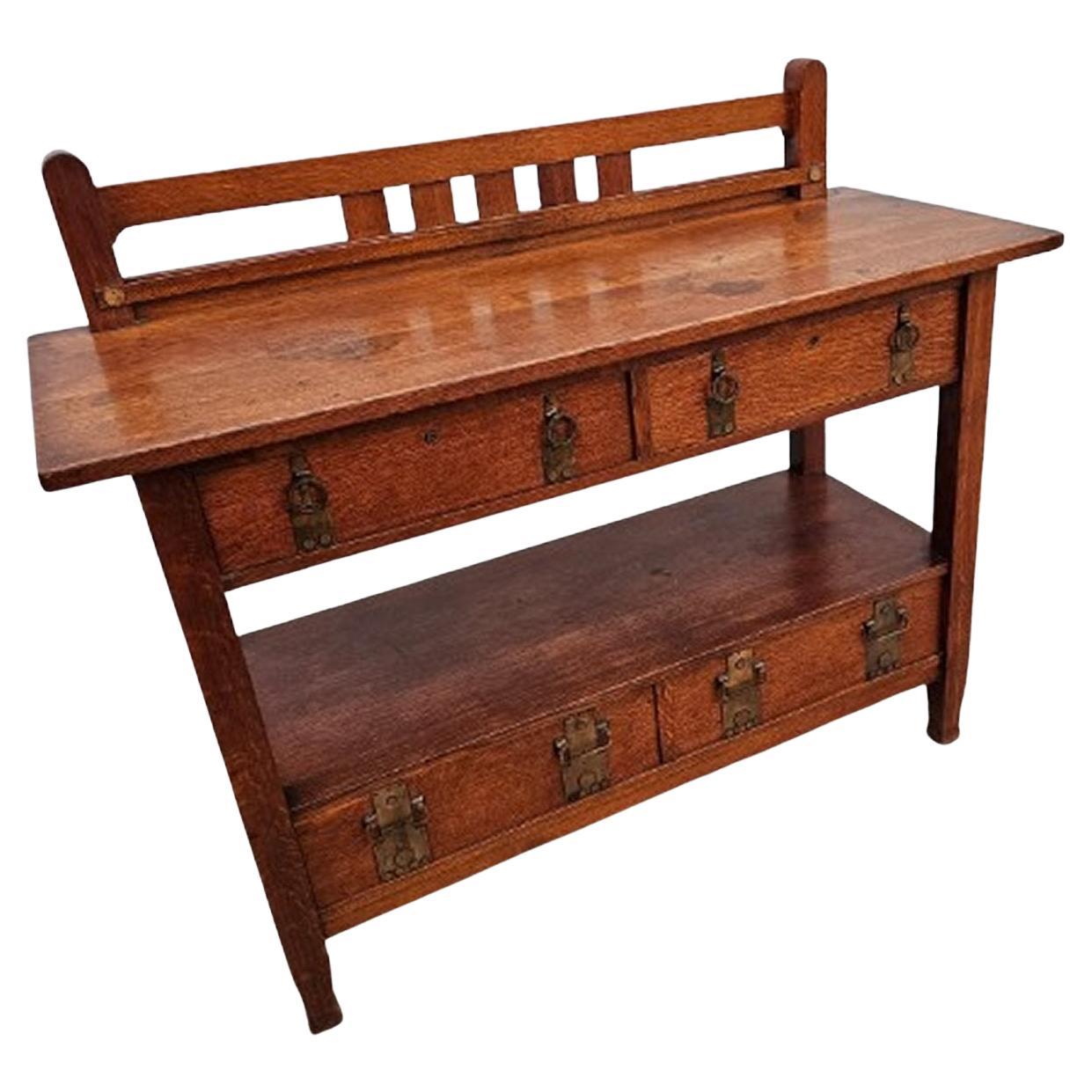 SUPERB Early c. 1904 Stickley Brothers Serving Table/ sideboard - W7482 For Sale