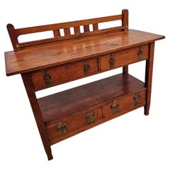SUPERB Early c. 1904 Stickley Brothers Serving Table/ sideboard - W7482
