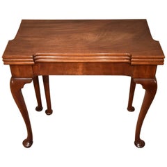 Superb Early George III Mahogany Triple Top Card Table