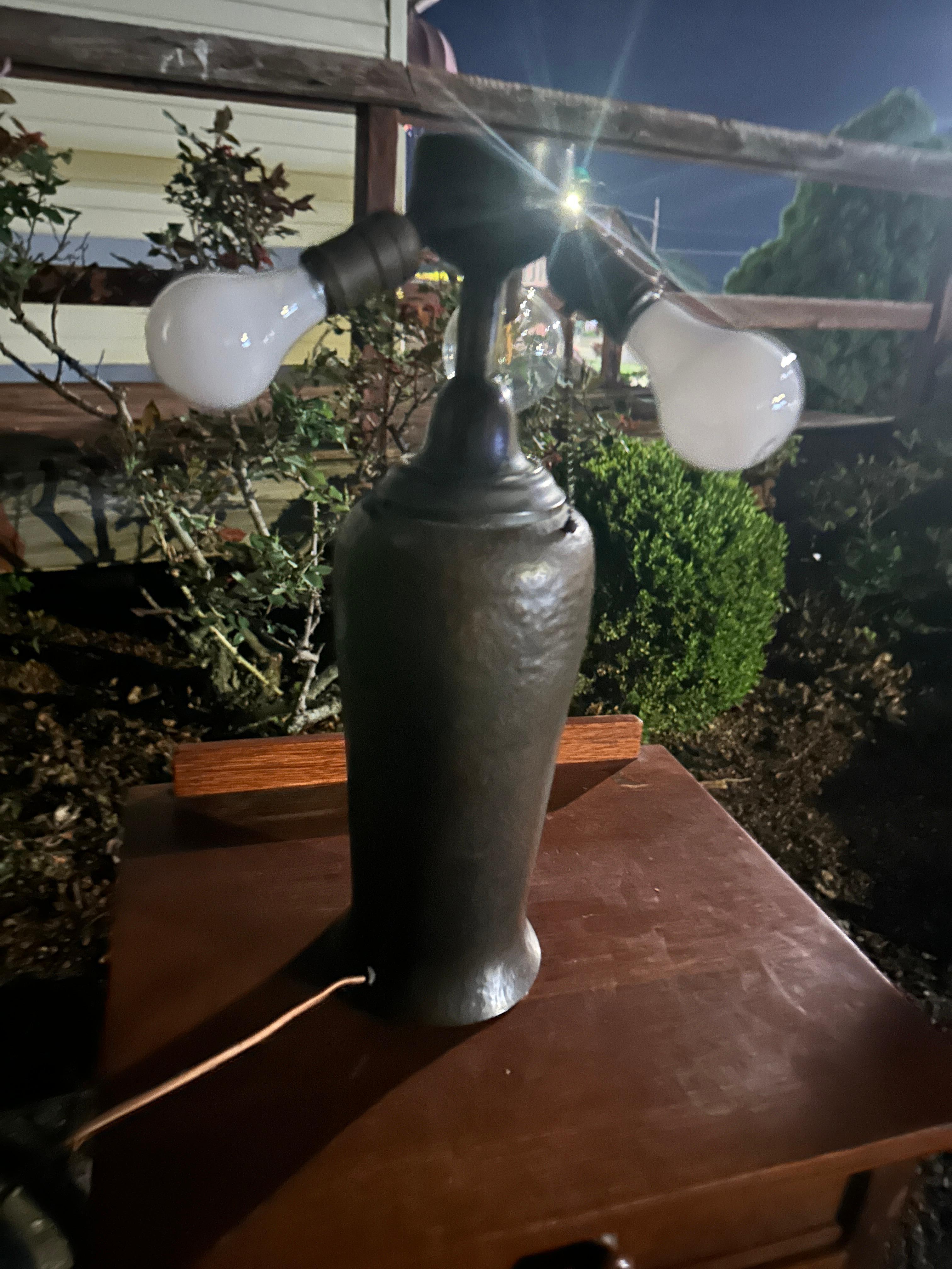 SUPERB Early Gustav Stickley Table Lamp c. Early 1900s - W7996 en Excelente estado para la venta en Shamokin Dam, PA