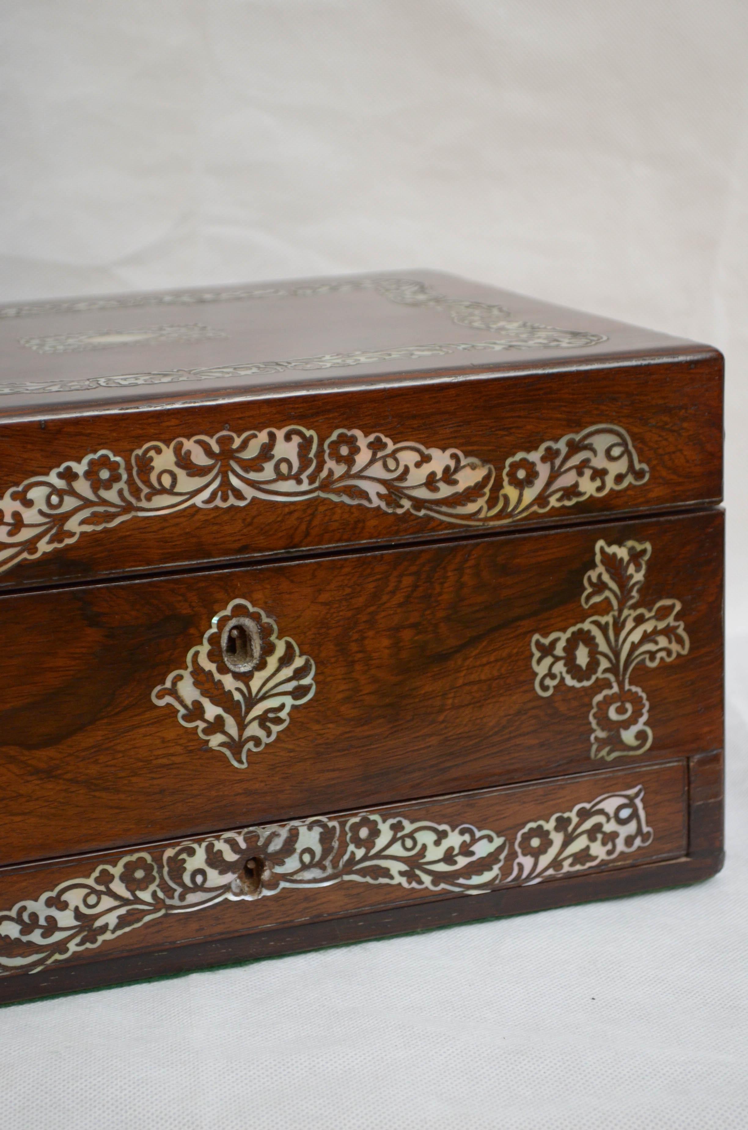 Superb Early Victorian Jewelry Box Vanity Box 6