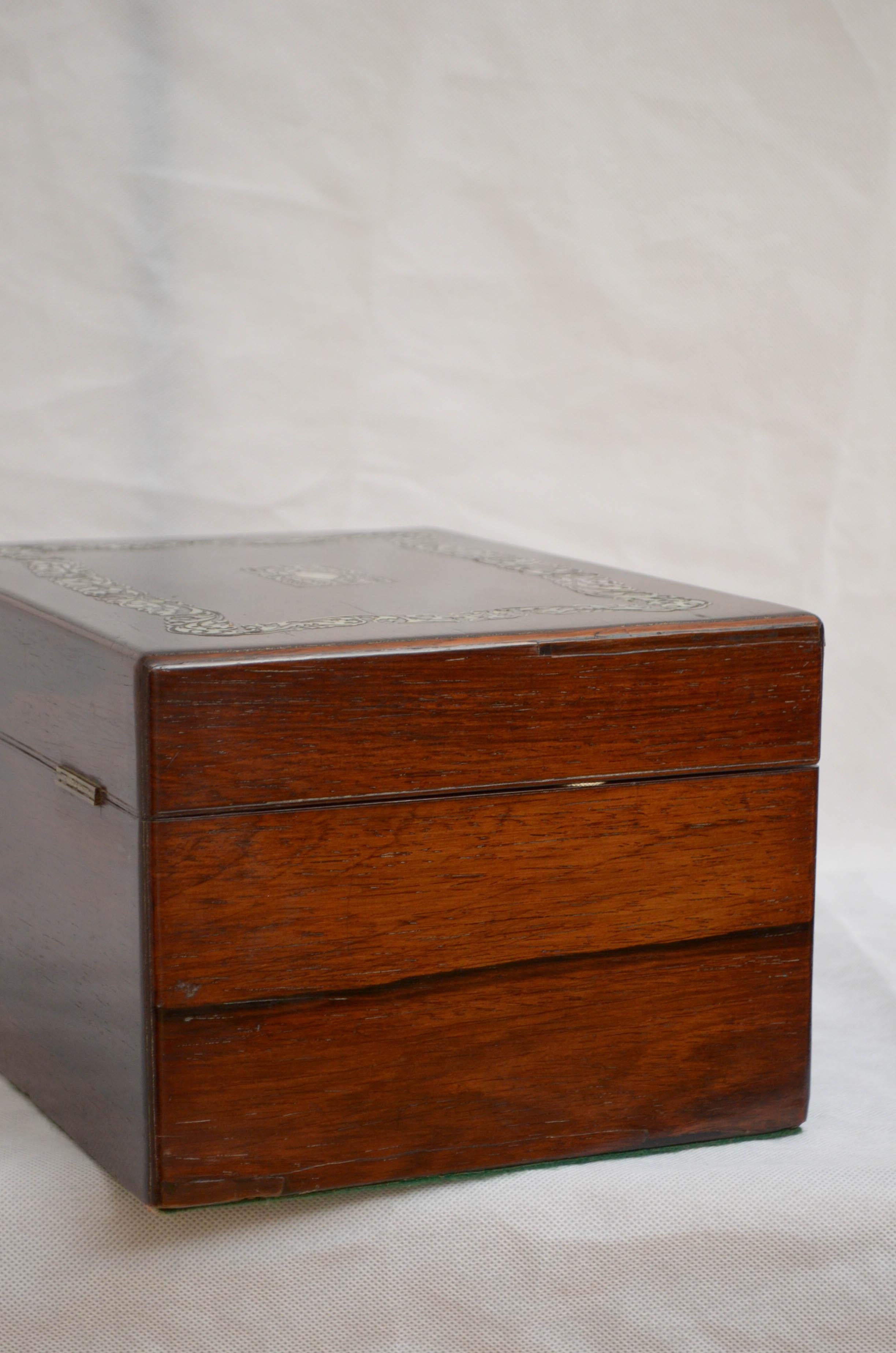 Superb Early Victorian Jewelry Box Vanity Box 7