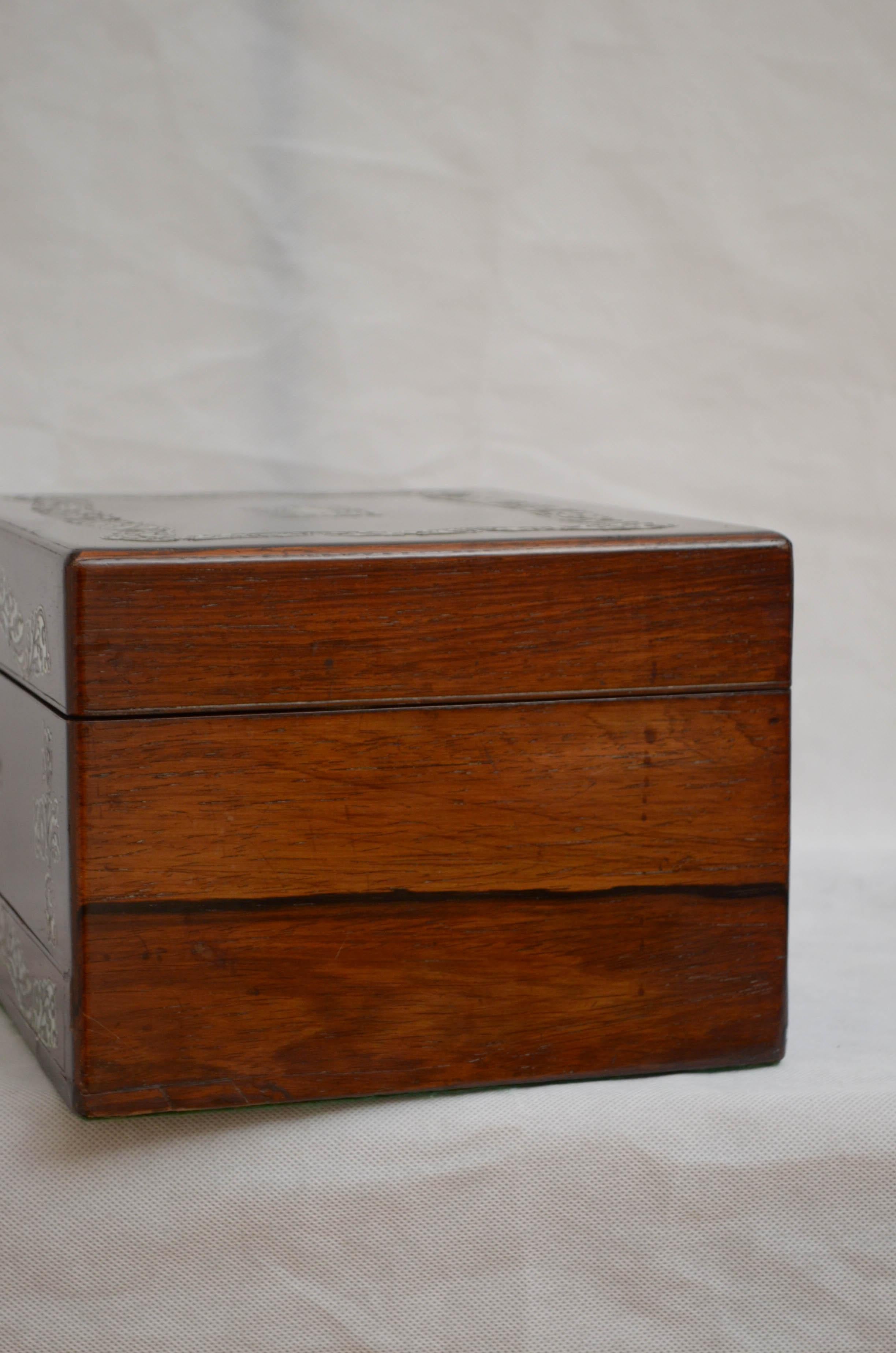 Superb Early Victorian Jewelry Box Vanity Box 9