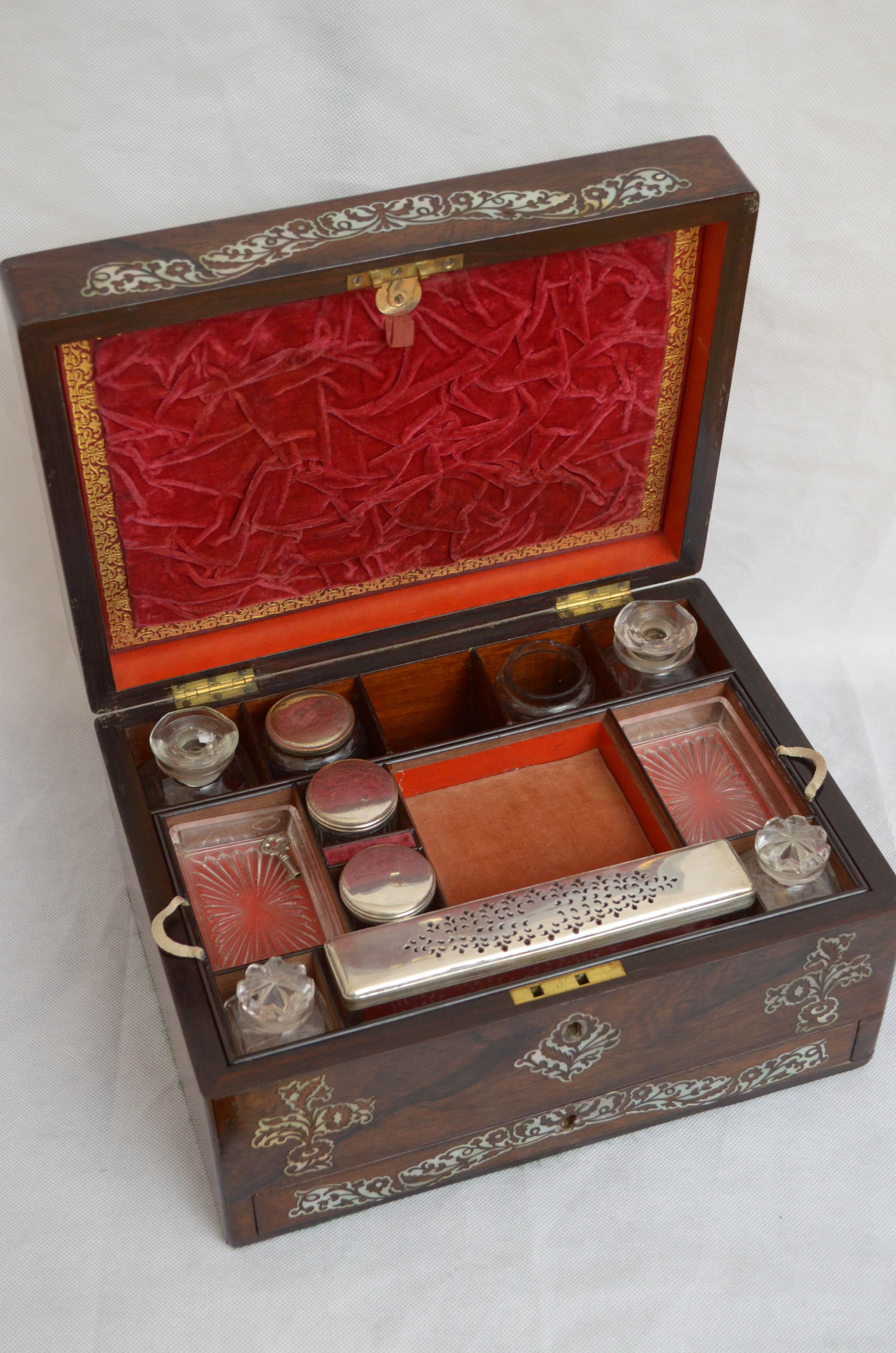 Mid-19th Century Superb Early Victorian Jewelry Box Vanity Box