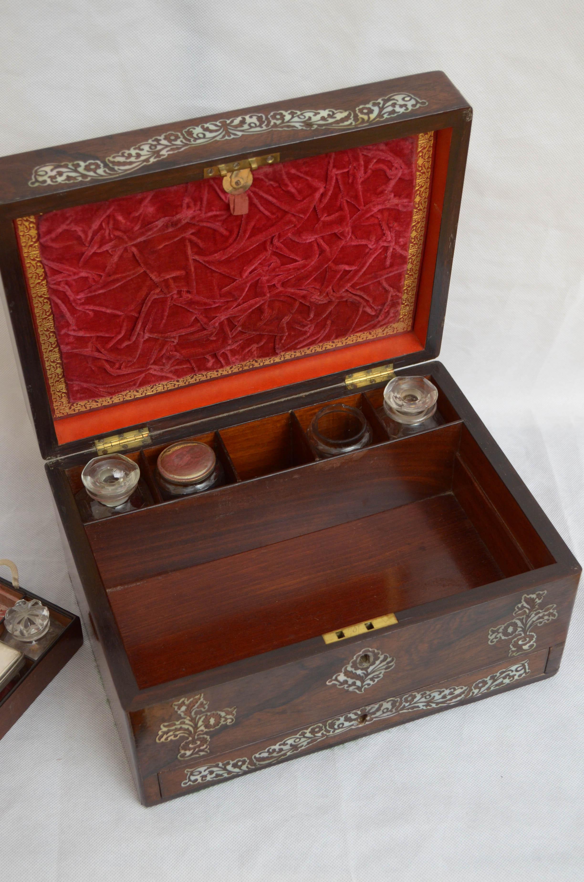 Superb Early Victorian Jewelry Box Vanity Box 1