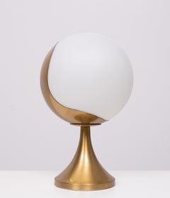 Eclipse Table Lamp by Atelier Jean Perzel, Brass, Art Deco, 1980s