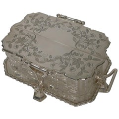 Antique Superb Elkington Butter Dish in Silver Plate, circa 1883