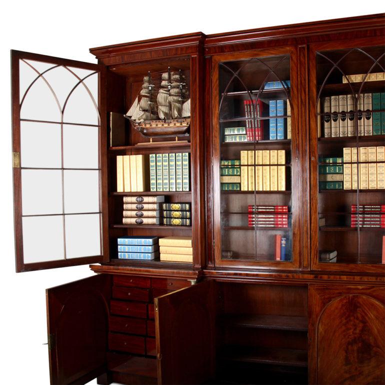 mahogany library bookcase