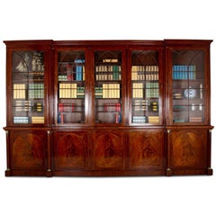 Superb 19th Century English Large Mahogany Bookcase