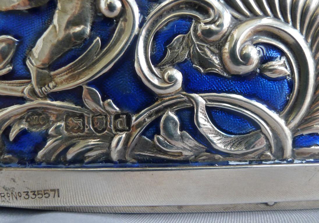 Superb English Silver and Enamel Casket by William Comyns 2