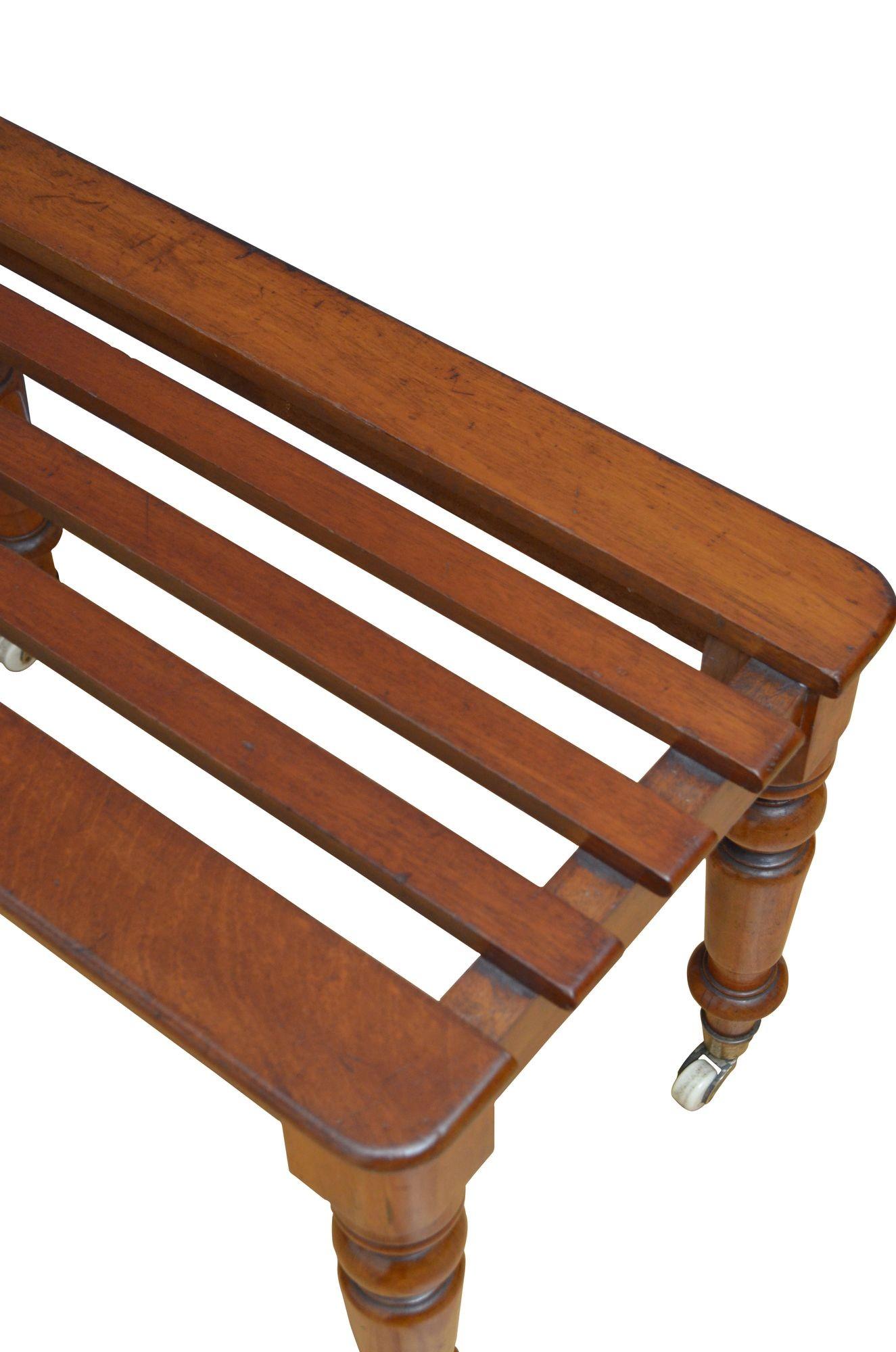 19th Century Superb English Victorian Hall Bench Luggage Rack For Sale