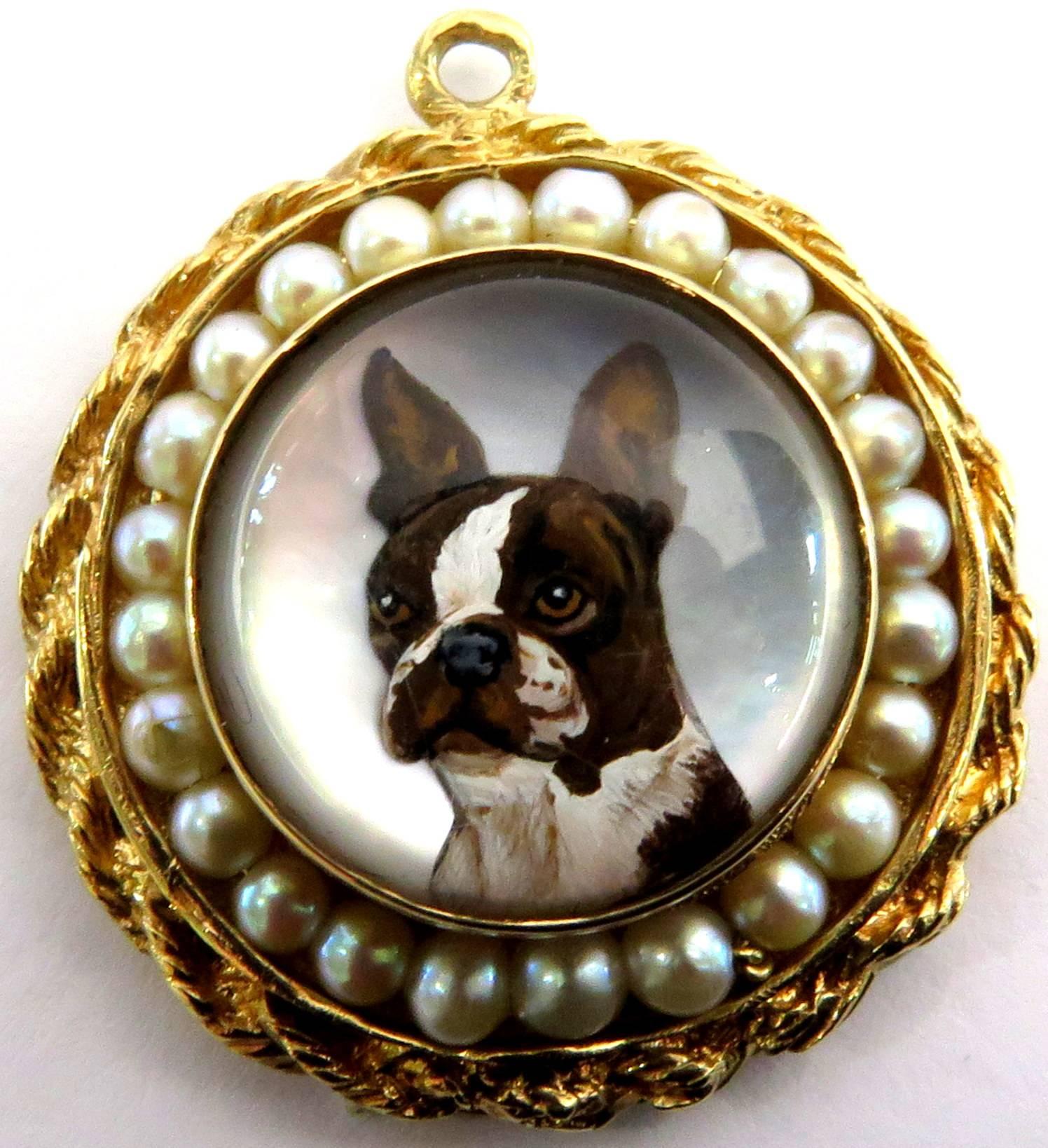 french bulldog gold pendant