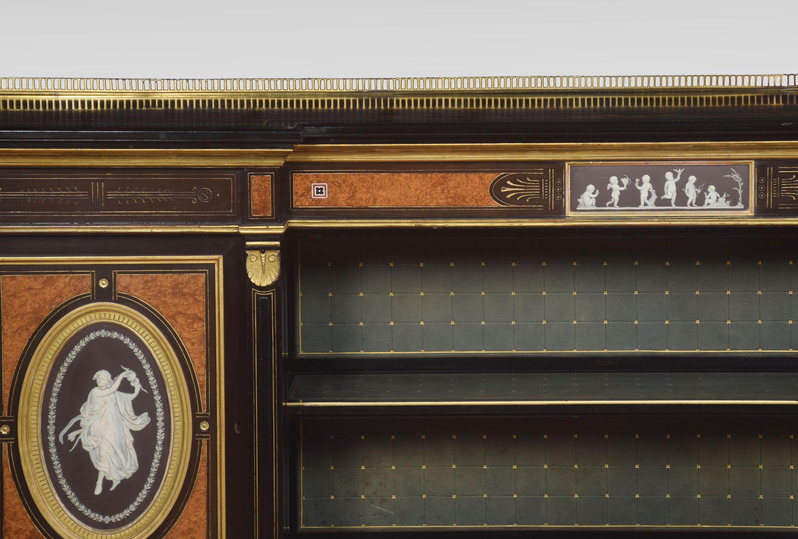 Ebony Superb Exhibition Quality 19th Century English Coromandel Cabinet by Lamb of Man For Sale