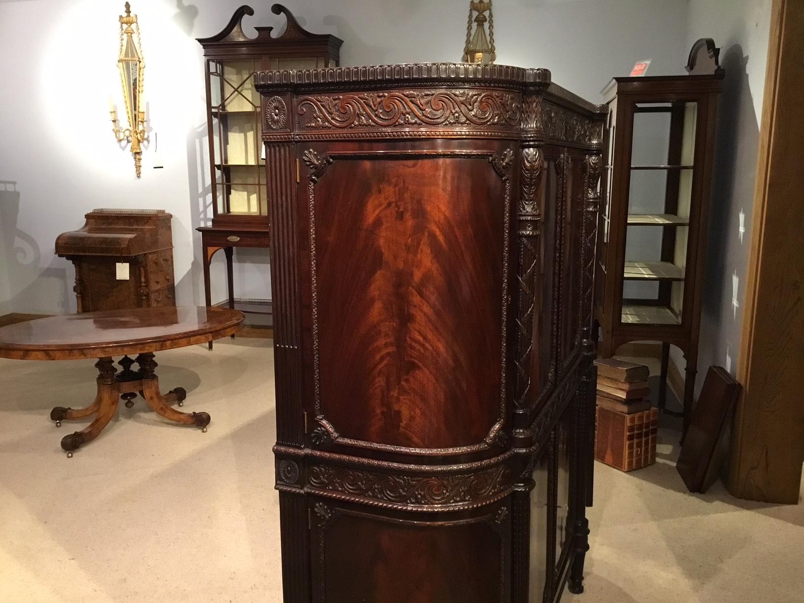 Superb Exhibition Quality Mahogany Late 19th Century Side Cabinet 1