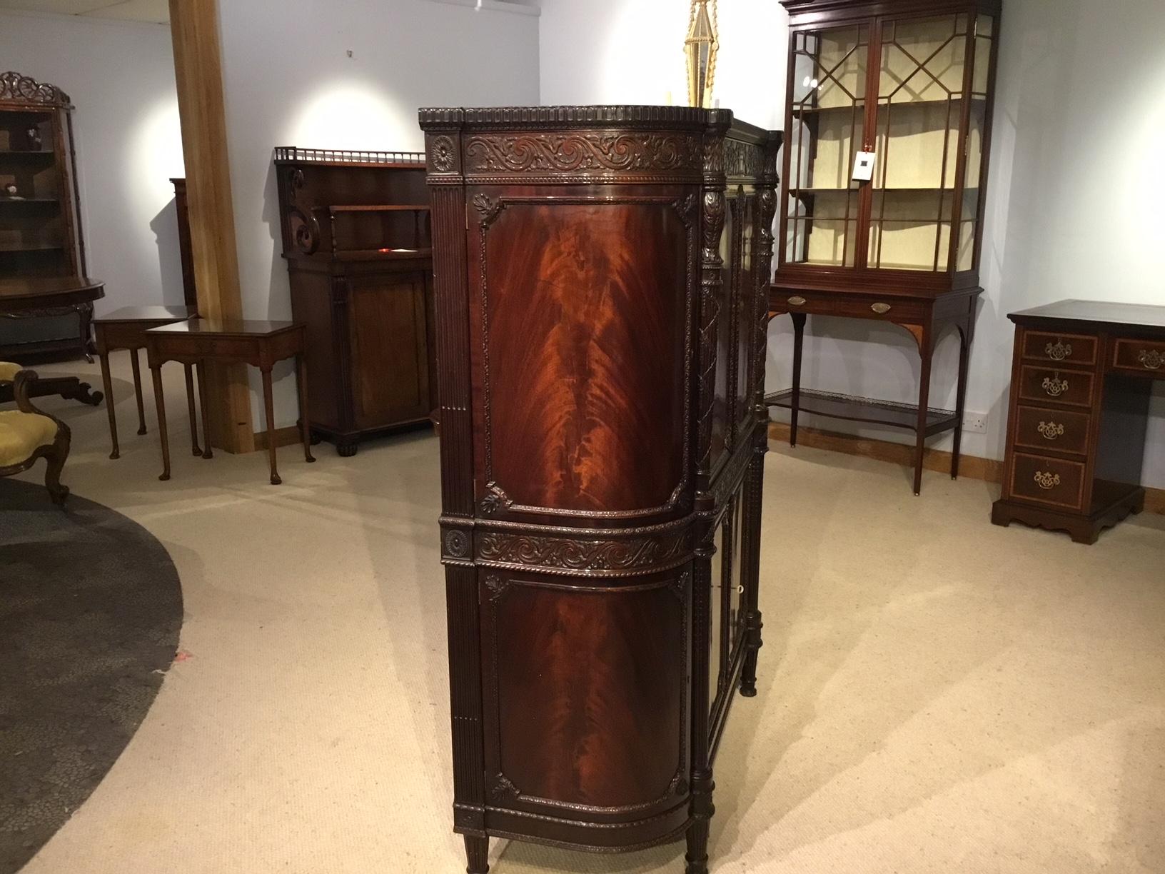 Superb Exhibition Quality Mahogany Late 19th Century Side Cabinet 4