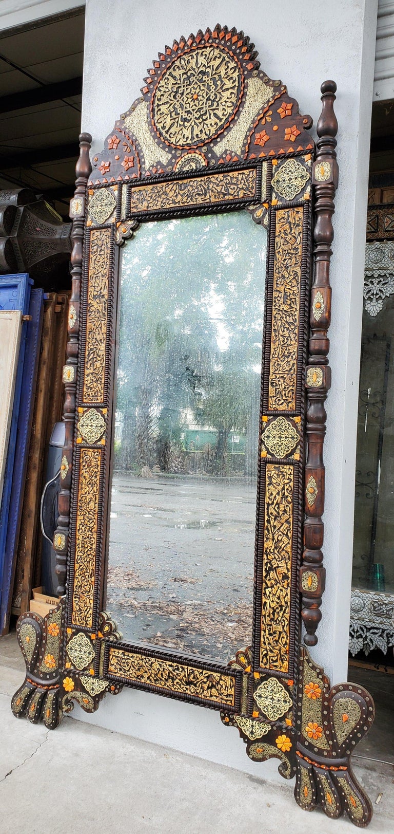 Superb Extra Large Vintage Moroccan Medallion Full Length Mirror at 1stDibs
