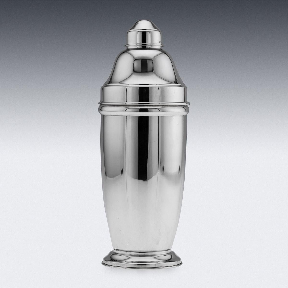 Italian Superb Fabergé Solid Silver Cocktail Shaker