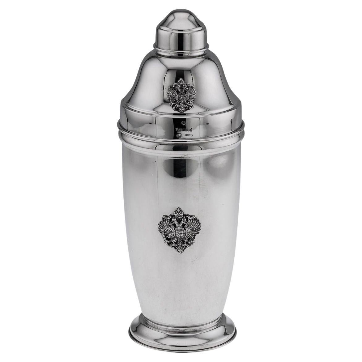 Superb Fabergé Solid Silver Cocktail Shaker