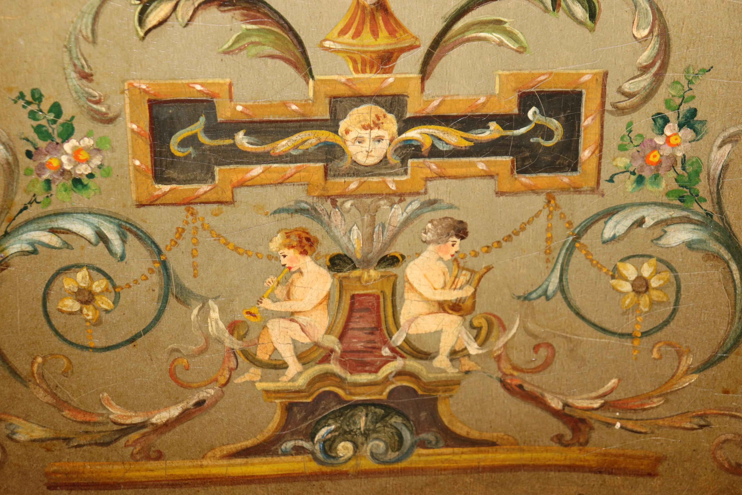 Walnut Superb Figural Paint Decorated French Louis XV Carved China Liquor Cabinet For Sale
