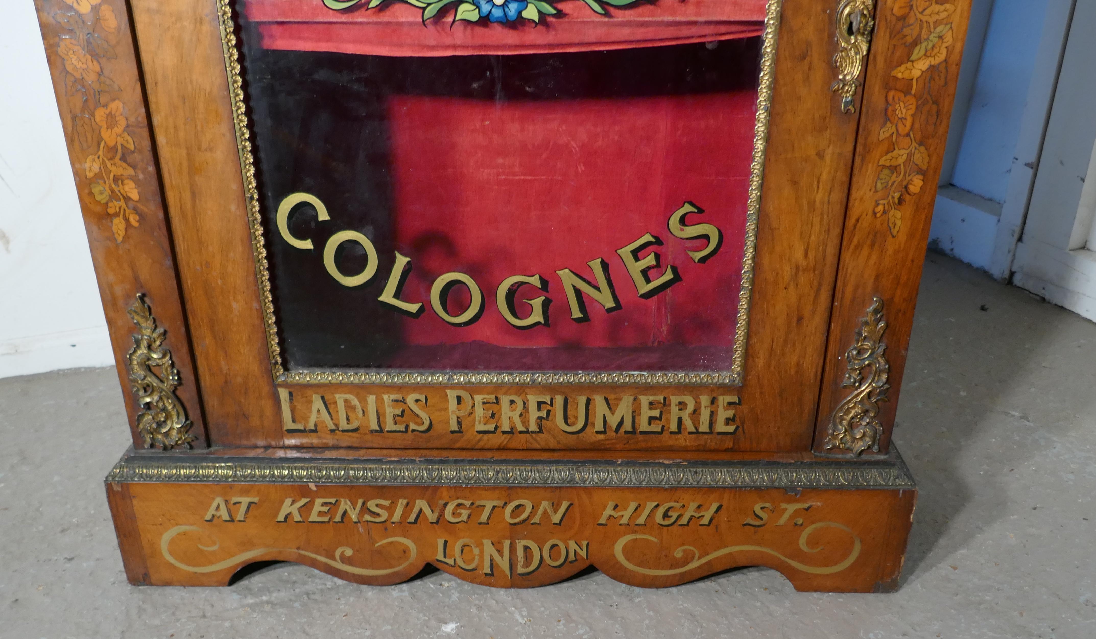 High Victorian Superb Figured Walnut Perfume Cabinet from Barkers of Kensington
