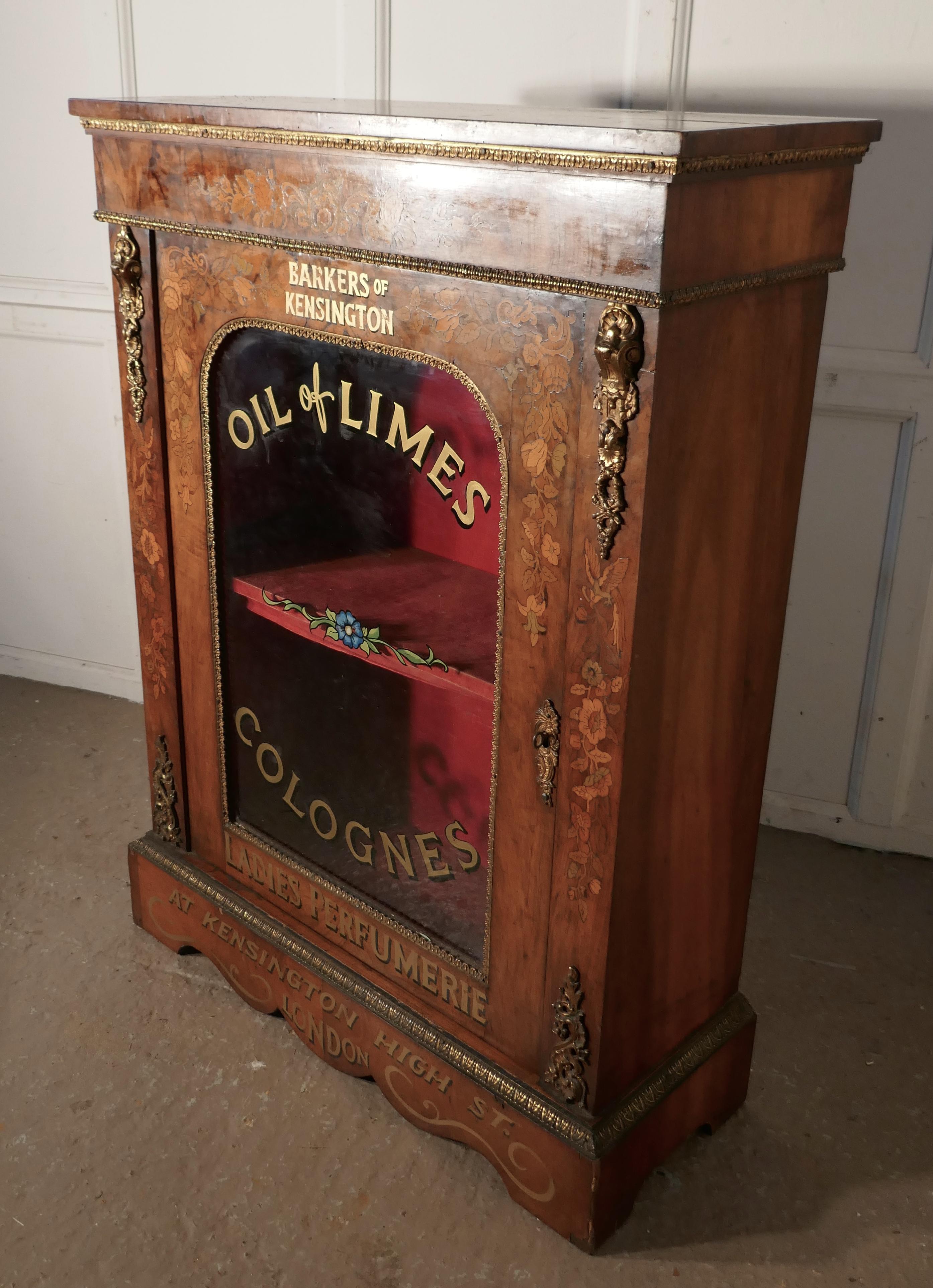 Superb Figured Walnut Perfume Cabinet from Barkers of Kensington 1