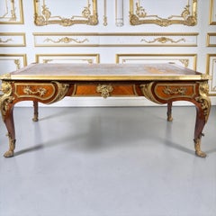 Superb French 19th Century Kingwood Gilt-Bronze Mounted Writing Desk, 1850'