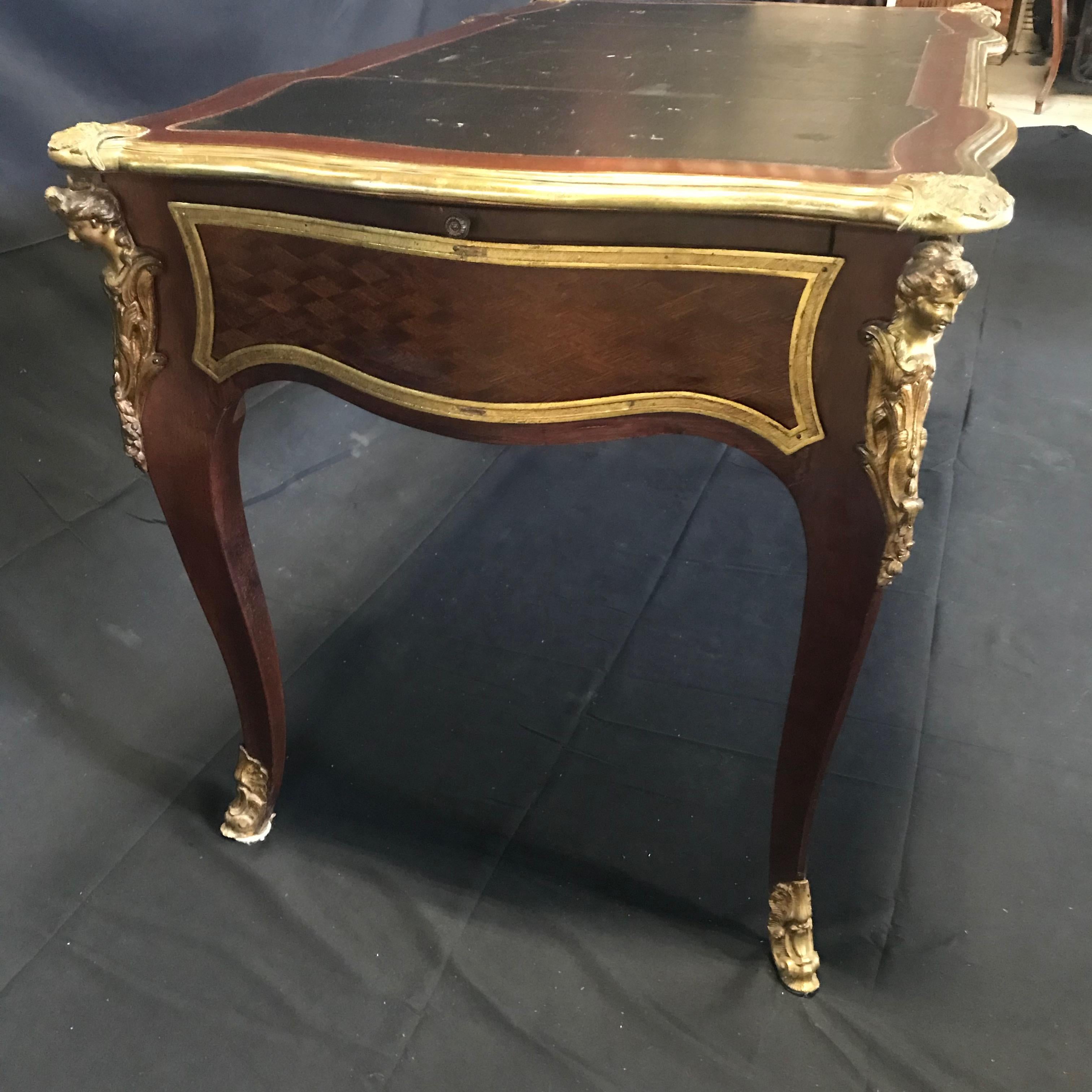 Superb French 19th Century Louis XV Style Writing Desk 4