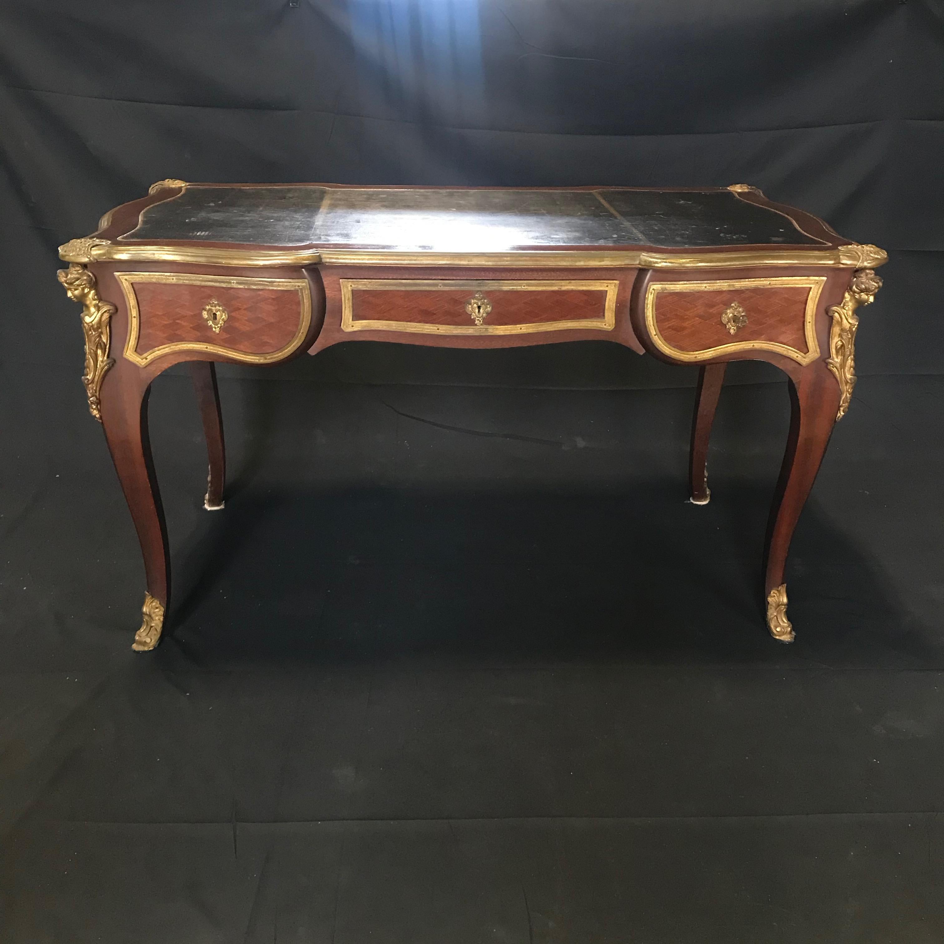 Superb French 19th Century Louis XV Style Writing Desk 9