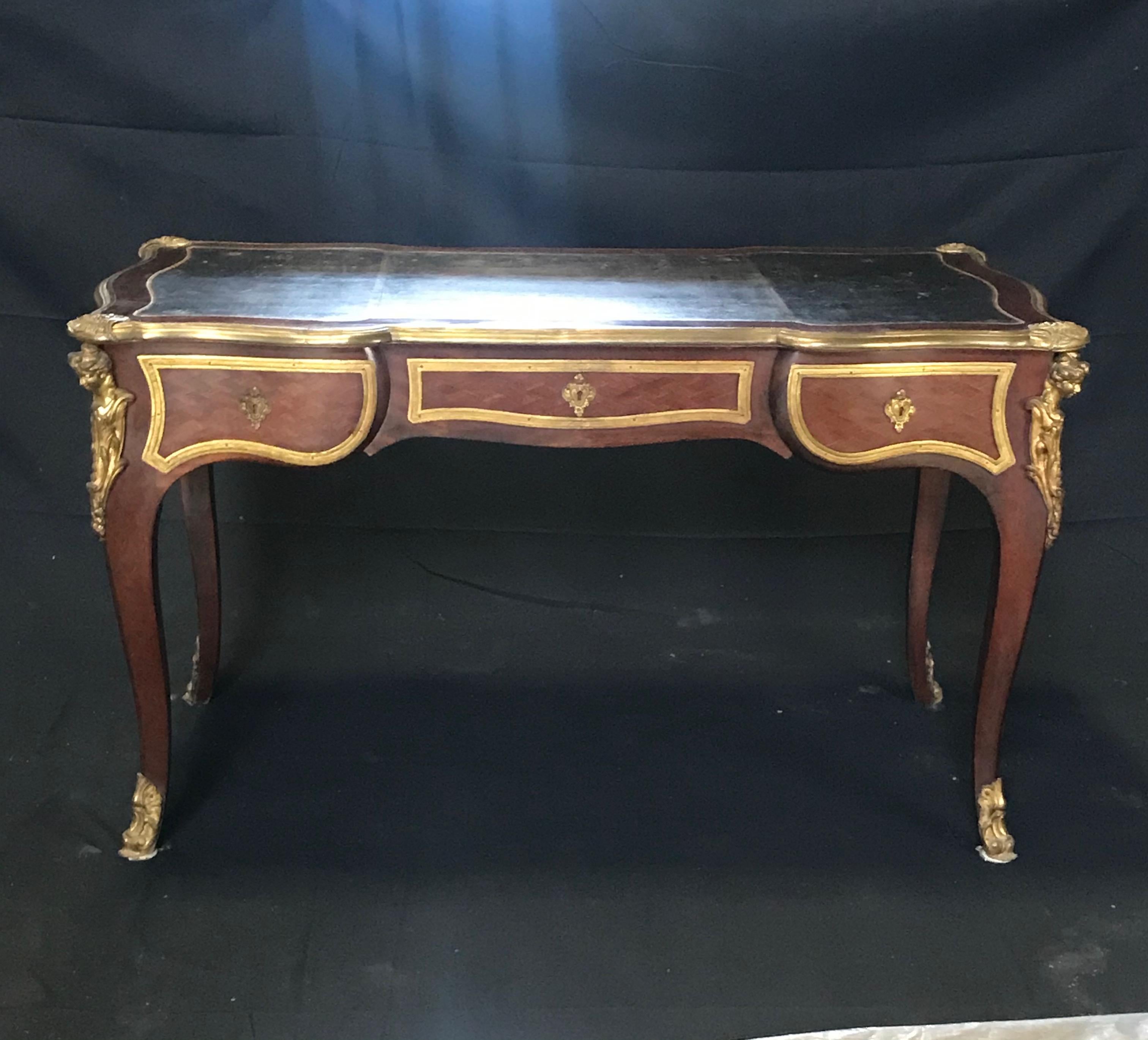 Superb French 19th Century Louis XV Style Writing Desk 1