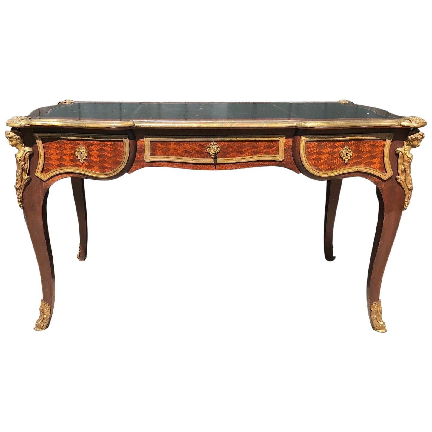 Superb French 19th Century Louis XV Style Writing Desk