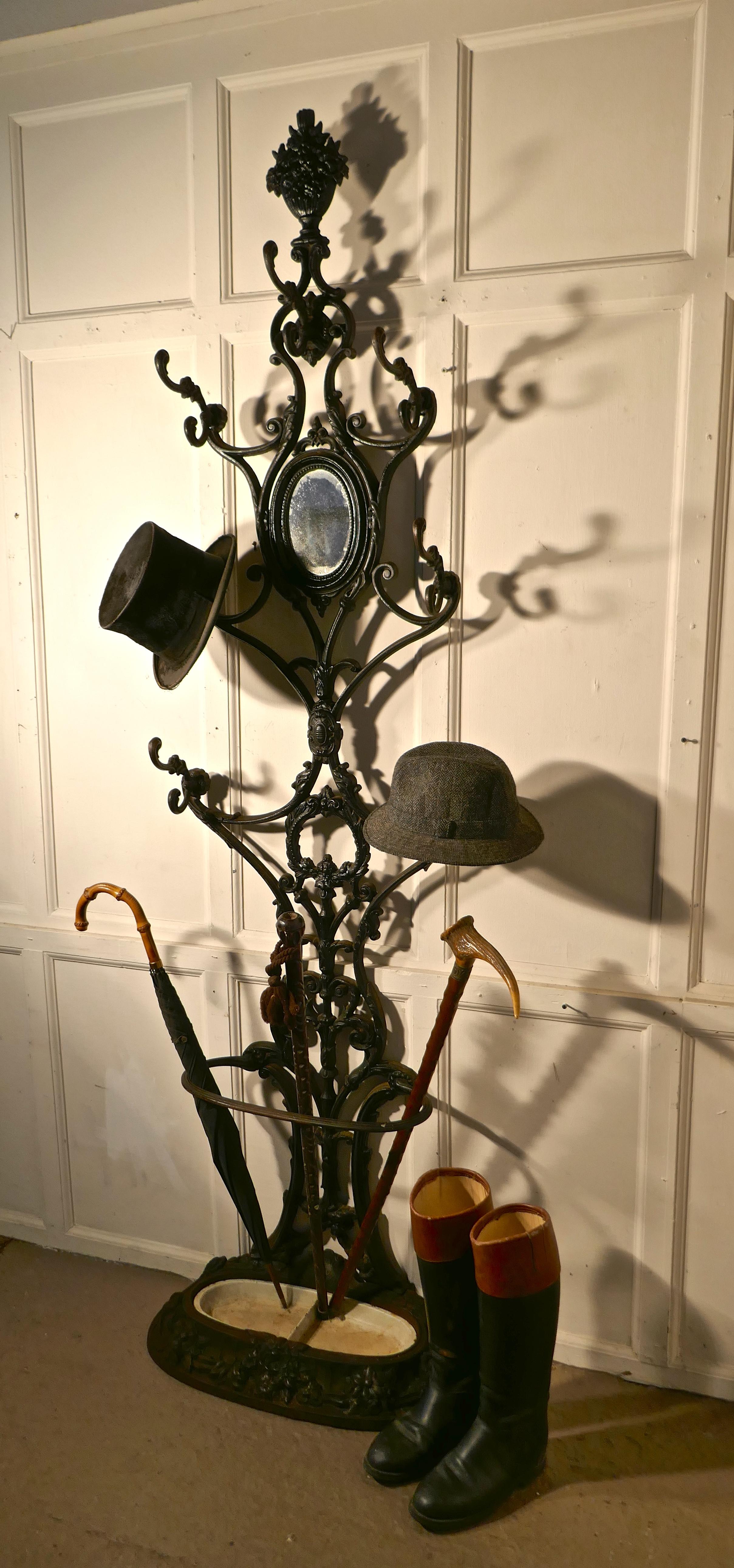 Superb French cast iron hall stand, signed Corneau Freres Charleville


An exceptional quality French, 19th century cast iron hall stand, signed Corneau Freres Charleville

Made in France circa 1870, and signed on the bottom 