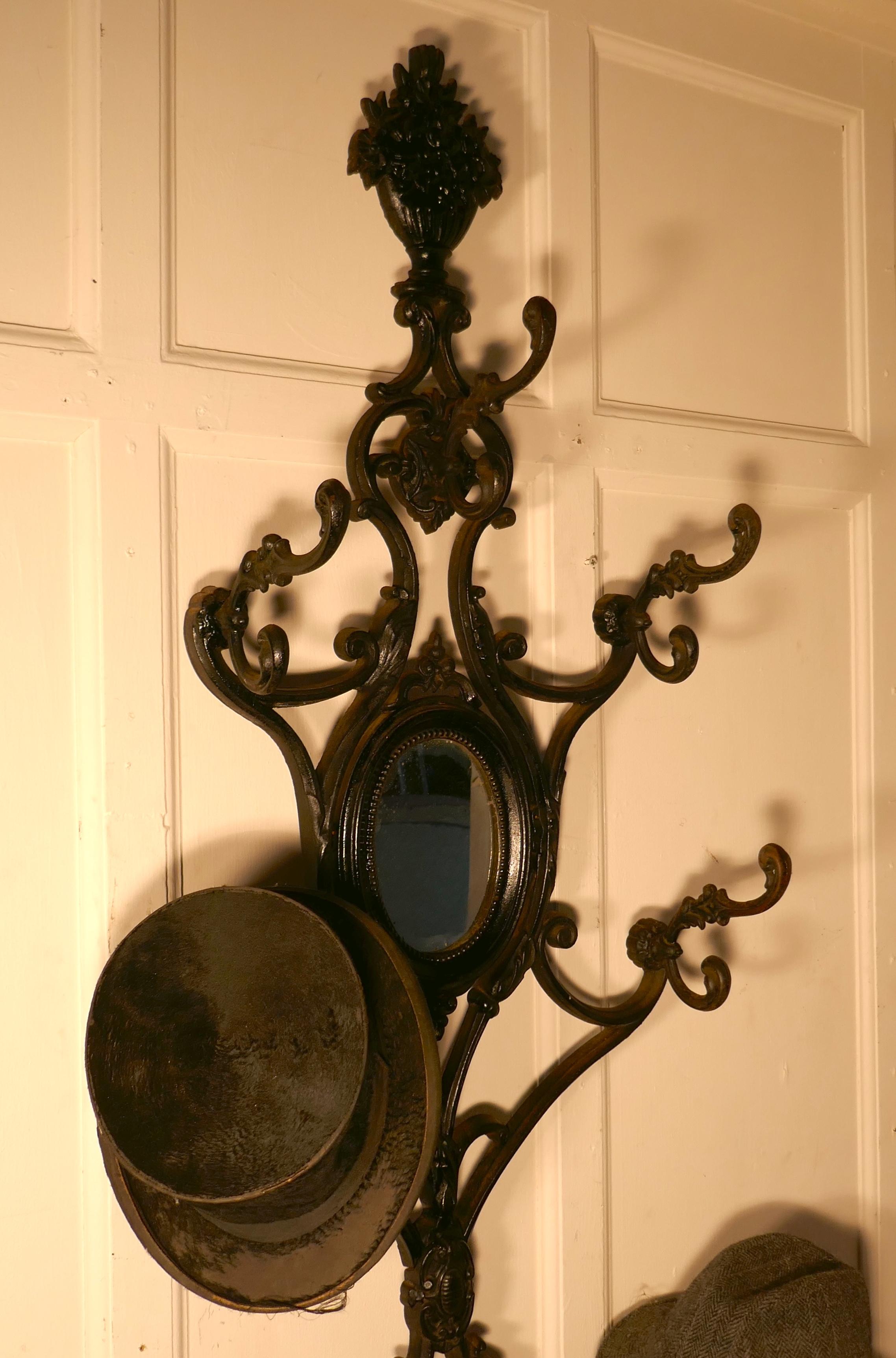 Superb French Cast Iron Hall Stand, Signed Corneau Freres Charleville 2