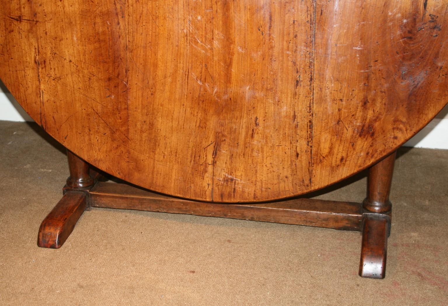 French Provincial Superb French Cherrywood Wine Table For Sale