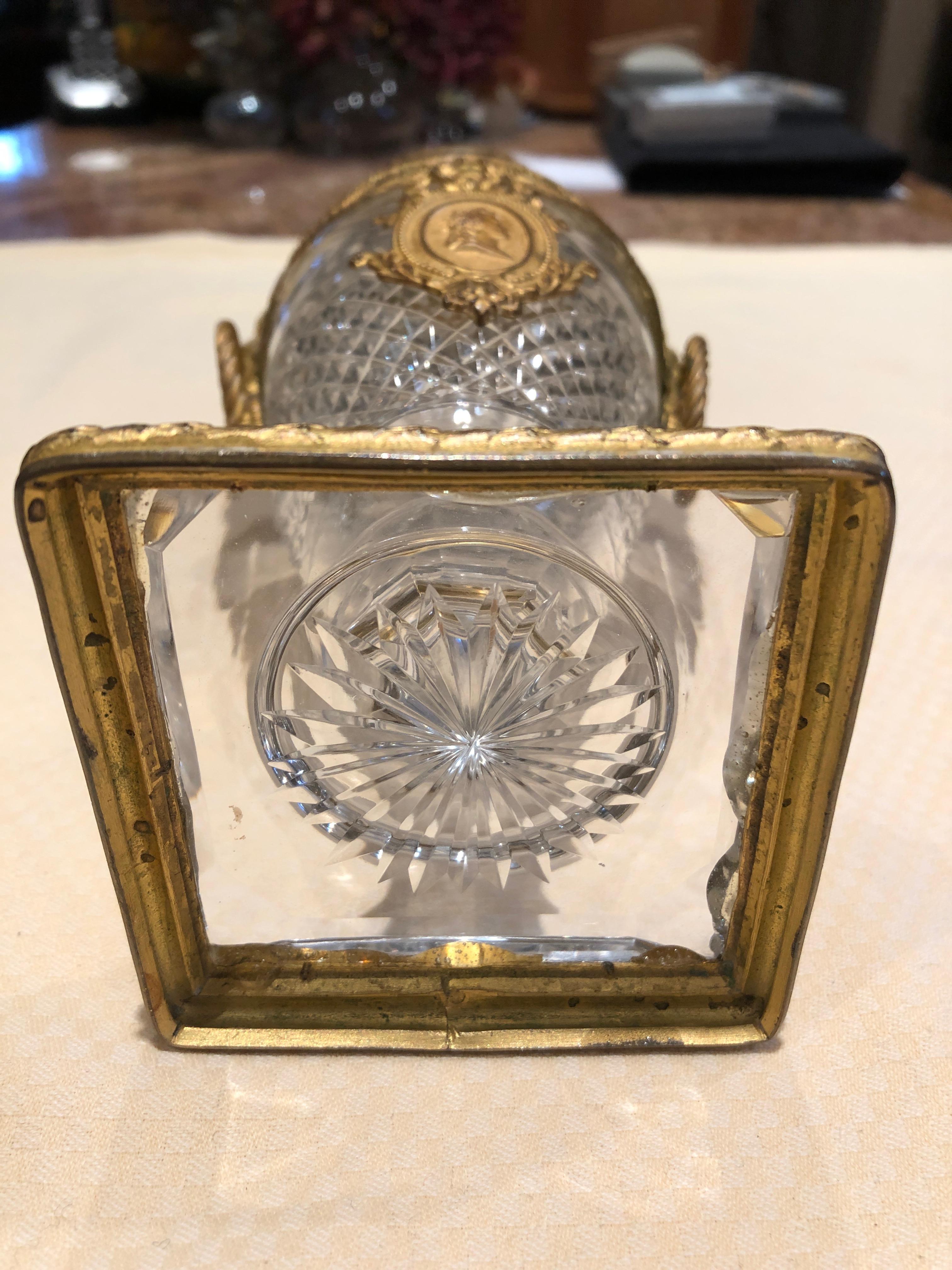 Superb French Cut Crystal and Ormolu Mounted Vase 4