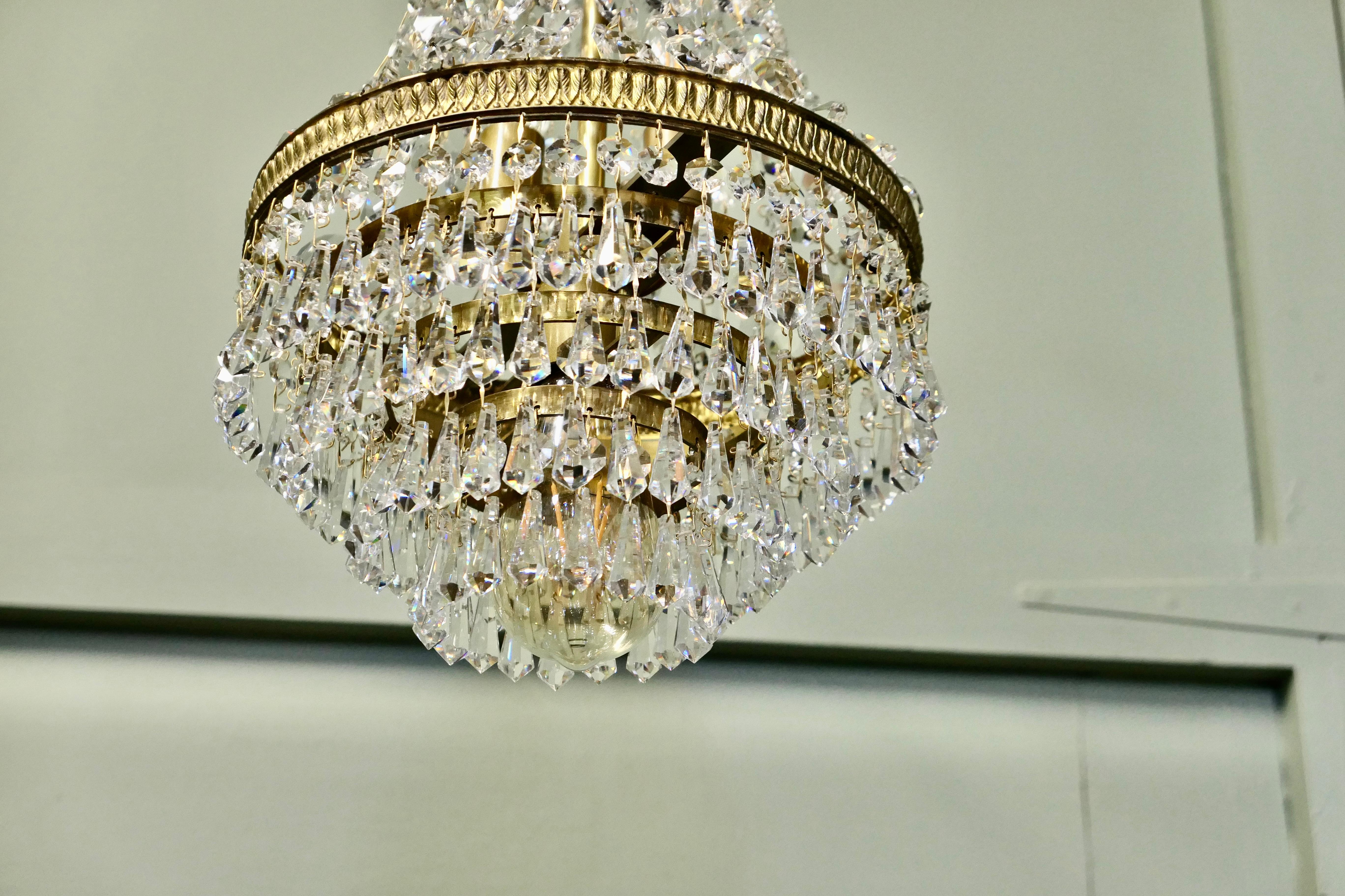 Splendido lampadario a tenda e a cascata in stile impero francese in vendita 3