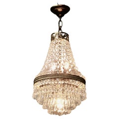 Superb French Empire Style Tent and Waterfall Chandelier