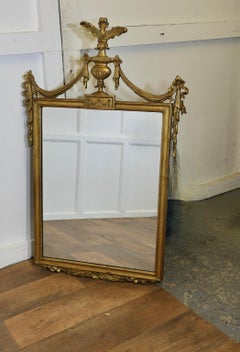 19th Century French Napoleon III Gilt Wall Mirror in Giltwood