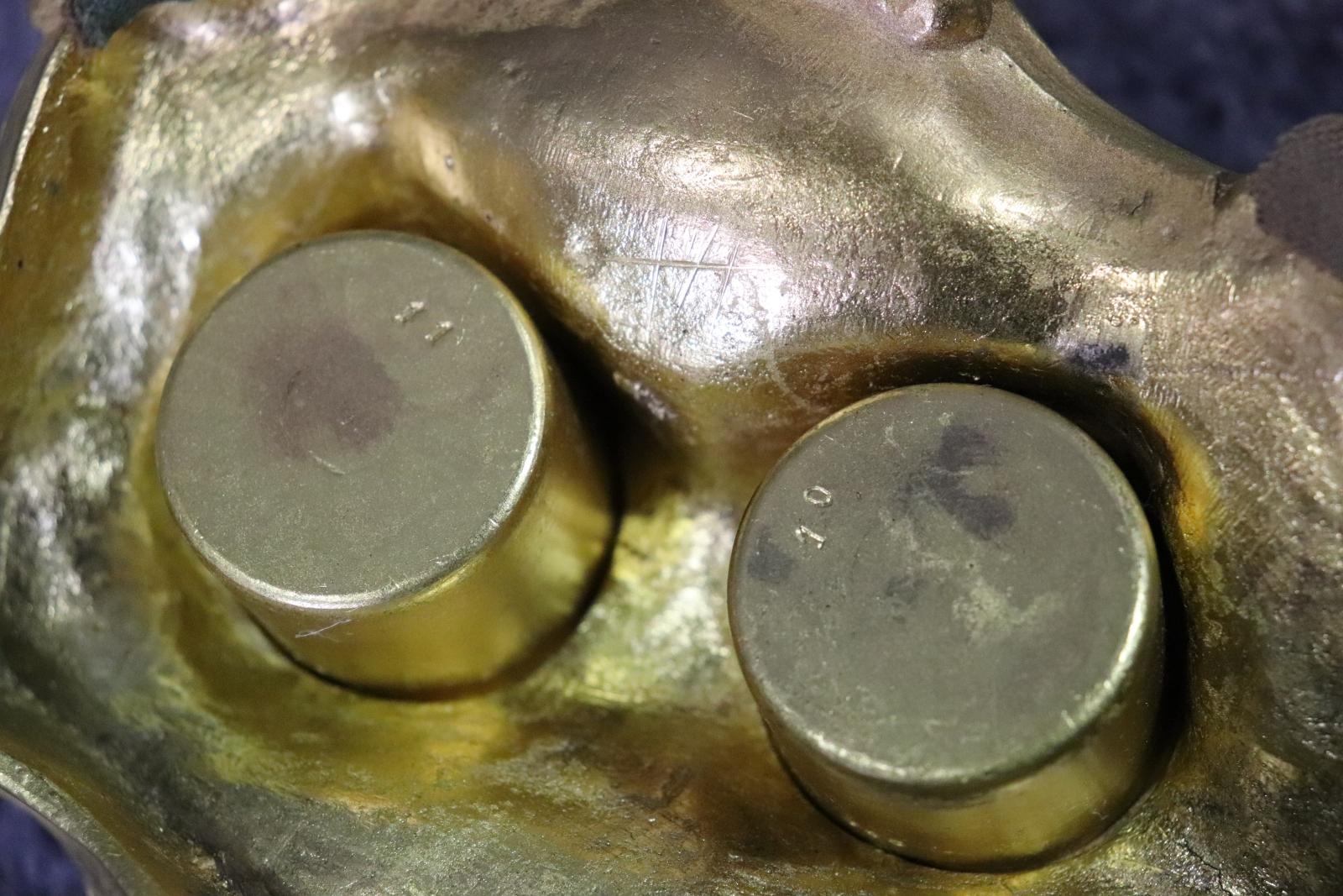Superbo calamaio doppio in bronzo in stile French Rococo per scrivania in vendita 1