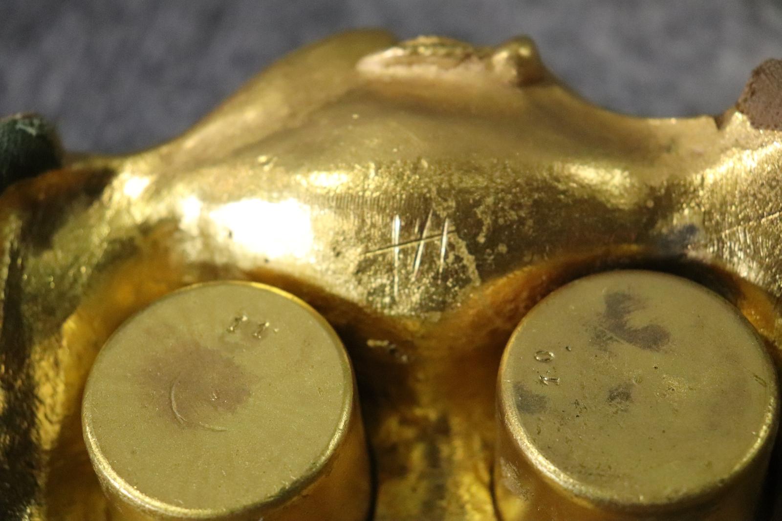 Superbo calamaio doppio in bronzo in stile French Rococo per scrivania in vendita 2