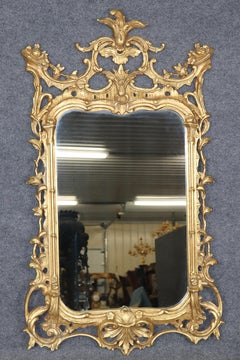 Superb Friedman Brothers Giltwood Carved Georgian Style Wall Mirror