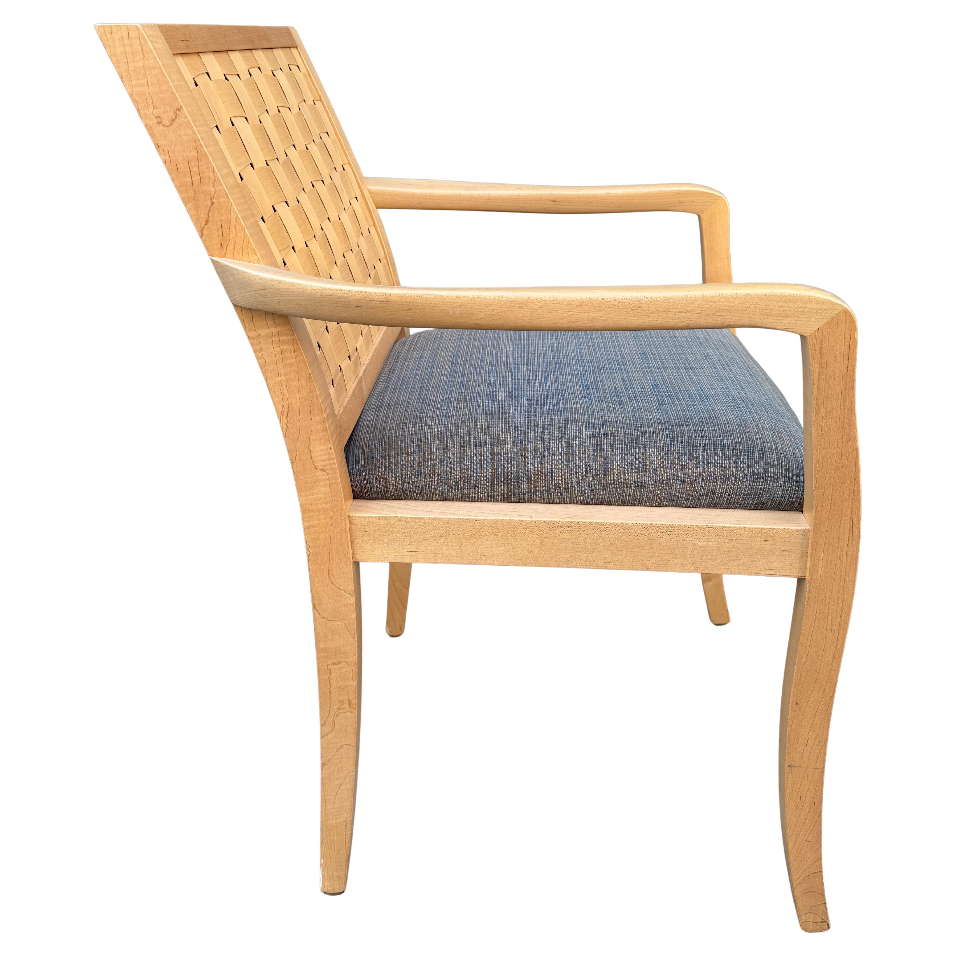 Moderne Superbe fauteuil Geiger à dossier tressé Rare Form en vente