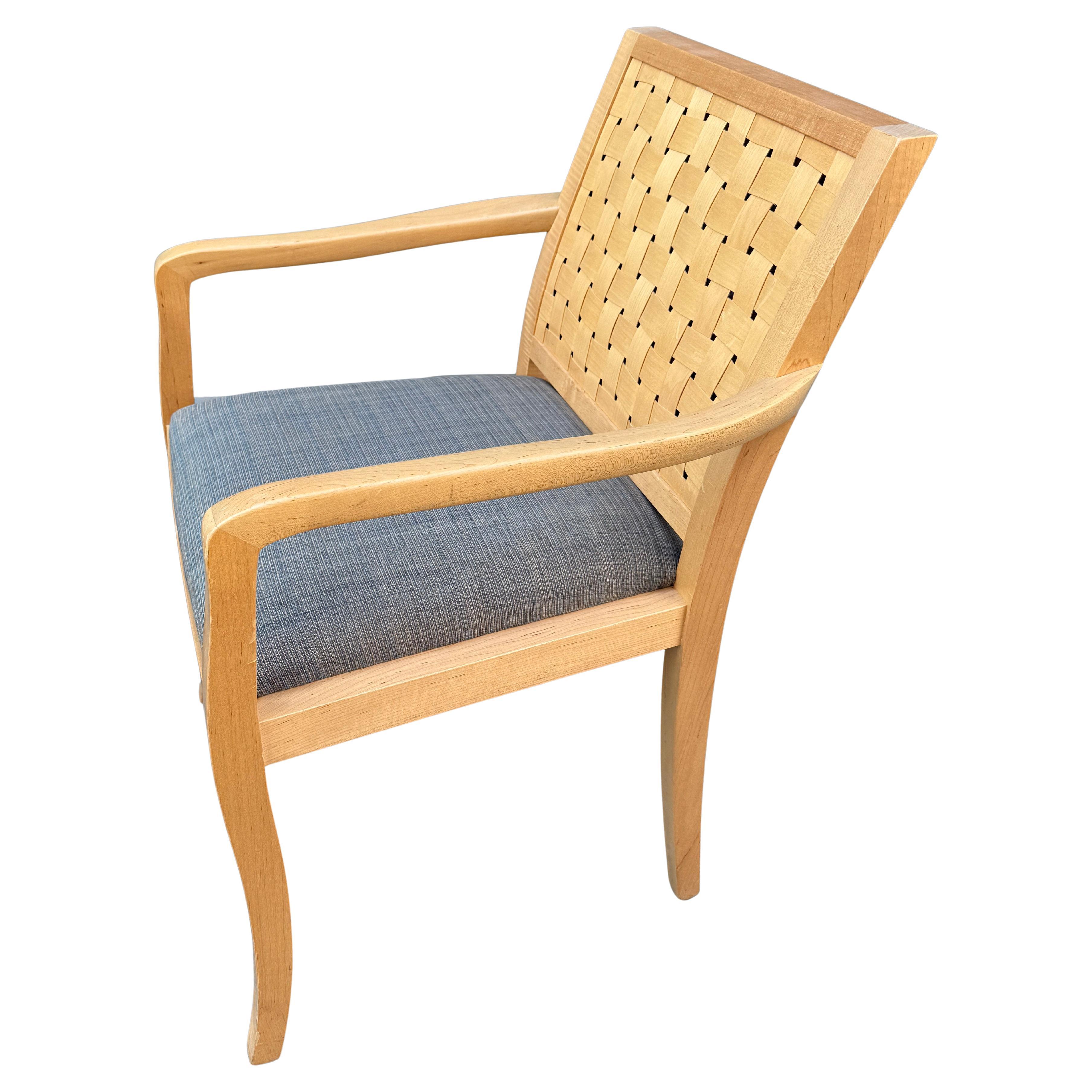 Superbe fauteuil Geiger à dossier tressé Rare Form en vente 1